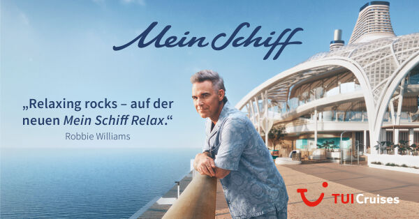 Robbie Williams auf der Mein Schiff Relax