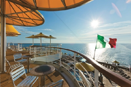 Costa Fascinosa Blick vom Achterdeck
