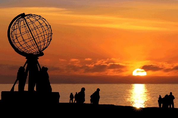 Nordkap im Sonnenuntergang