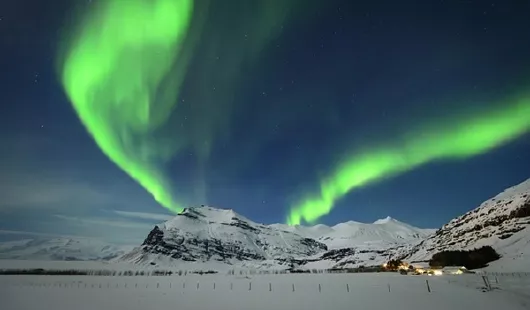 Nordlichter im Winter in Norwegen Polarlichter