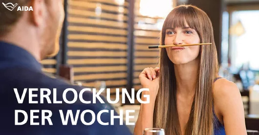 AIDA Verlockung der Woche - Paar beim Sushi Essen