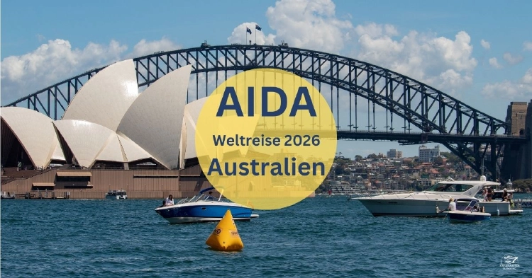 AIDA Weltreise 2026 Australien Oper und Brücke AIDA Weltreise 2026 Australien Oper und Brücke