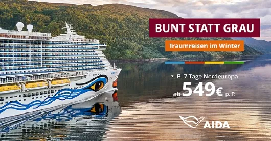 AIDAnova Traumreisen im Winter besonders günstig