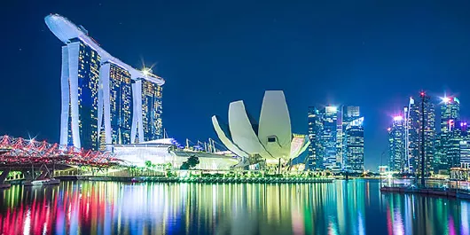 Singapur Cityscape bei Nacht