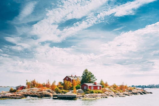 Finnland Helsinki Tiny Rocky Island