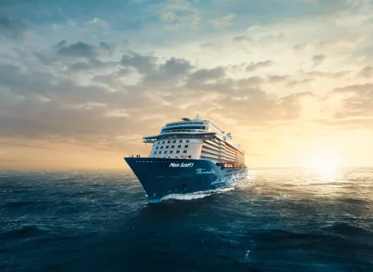 Mein Schiff 5 Sonnenuntergang Außenansicht